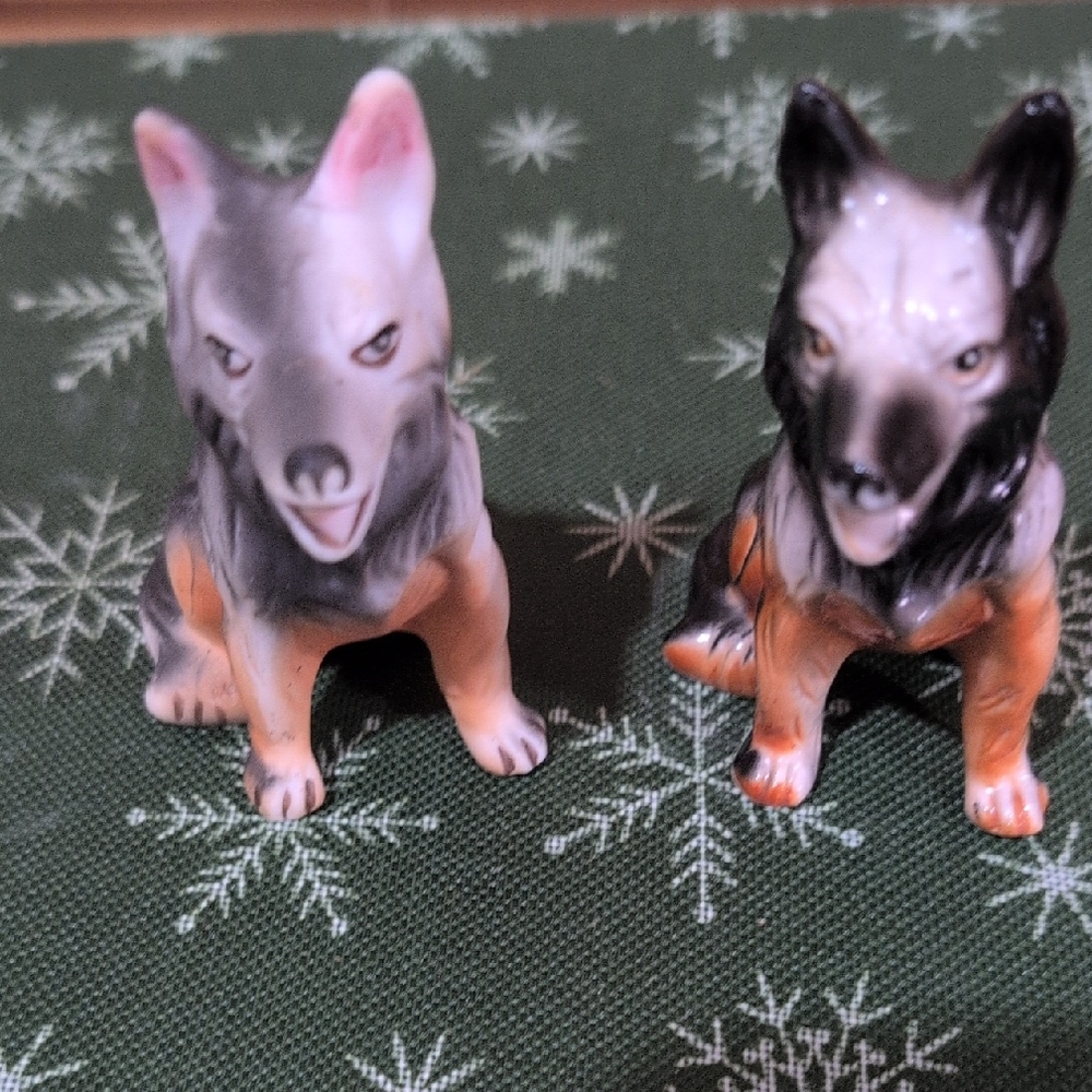 Ceramic Dog/Wolf Figurines